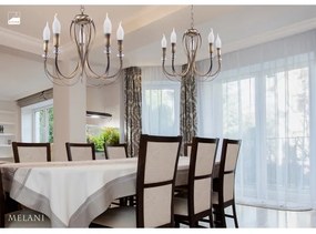 Jupiter 1634 - Csillár láncon MELANI 5xE14/40W/230V bronz patina