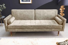 Design ágyazható kanapé Walvia 196 cm pezsgő bársony