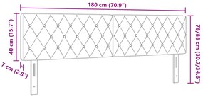 LED fejvég kristálygombos tűzéssel sötétkék 90 cm bársony