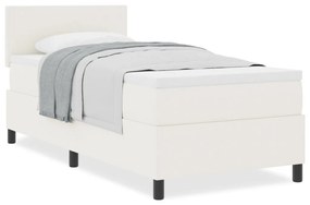 Box Spring Ágy matraccal Krém Egyszemélyes Kordbársony Szövet