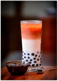 Poszterek A5 Pion Bubble tea buborékok