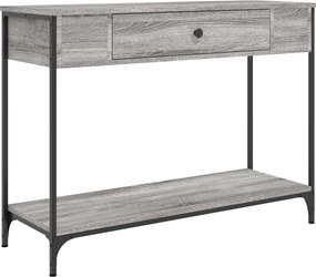 vidaXL szürke sonoma színű szerelt fa konzolasztal 100 x 34,5 x 75 cm