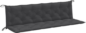 vidaXL 2 db melange antracitszürke szövet kerti padpárna 200x50x7 cm