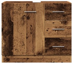 antik fa színű szerelt fa mosdószekrény 63 x 30 x 54 cm