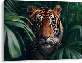Kép - Egy tigris portréja a dzsungelben (70x50 cm)