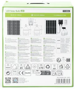 Aigostar - LED Napelemes csillár 2xLED/70W/12V 12000 mAh 6500K átm. 12 cm
