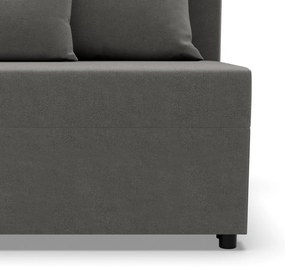 Nobu sarokkanapé, bársony, univerzális oldal, világosszürke