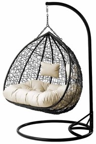 Függesztett fotel Loma (fekete + krém) . 1106339