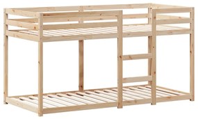 tömör fenyőfa ágy emelettel és tetővel 75 x 190 cm
