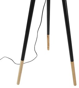 Asztali és állólámpa szett fekete árnyékolóval - Pip