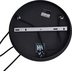 Art Deco függőlámpa fekete füstüveggel, 3 égős - Douglass