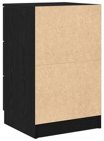 Éjjeli asztalok 2 darab Fekete tölgy 40x65x65 cm Szerelt fából készült