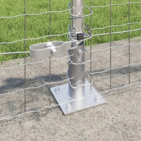 Kerítésoszlopok 26 db-os szett Horganyzott acél 3.2 x 3.2 x 50 cm