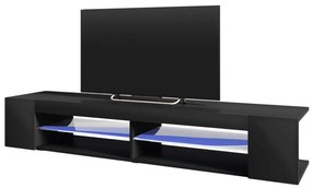 Tv szekrény/asztal Monty 180 (világítással) (fekete). 1098624