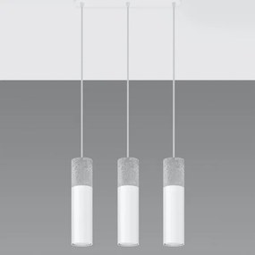 Sollux SL.0649 - BORGIO 3xGU10/40W/230V beton/fém fehér függeszték