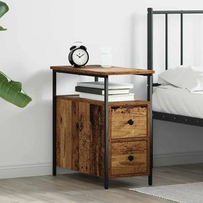 Éjjeliszekrény fiókkal 2 pcs Régi fa 30 x 60 x 60 cm Faanyag