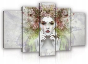 Vászonkép 100x60 moduláris portré nő fantázia érzelmek melankólia művészet