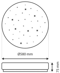 LED Dimmelhető mennyezeti lámpa LIKA LED/60W/230V 2700-6500K  + távirányító