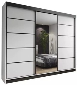 Amo 250 Tolóajtós Szekrény 250cm, Fehér