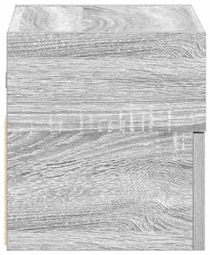 szürke sonoma falra szerelhető éjjeliszekrény 45x26x28,5 cm