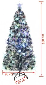 száloptikás megvilágított karácsonyfa állvánnyal 180 cm