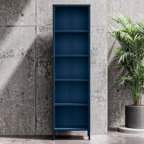 Könyvespolc MARIO, 500 x 1800 x 350 mm, Modern: sötétkék