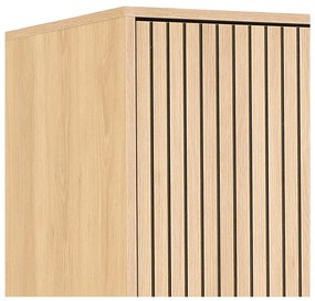 Natúr színű ruhásszekrény tölgyfa dekorral 99x200x60 cm Albany – Actona
