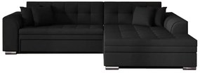 SORENTO ágyazható sarok ülőgarnitúra, 294x80x196 cm, sawana 14 black, jobbos