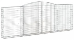 íves horganyzott vas gabion kosár 400x30x140/160 cm