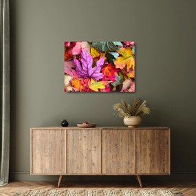 Kép - őszi levelek (üvegen) (70x50 cm)