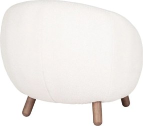 Krémszínű fotel lábtartóval Savona – House Nordic