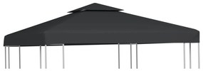vidaXL sötétszürke csere pavilon ponyvatető 310 g/m² 3 x 3 m