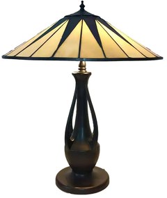 Tiffany asztali lámpa Bézs Barna Ø 48x60 cm