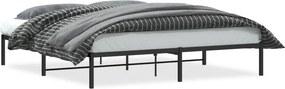 vidaXL fekete fém ágykeret 183 x 213 cm