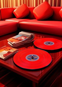 Poszter 20,5x28,4cm Piros nappali vibráció