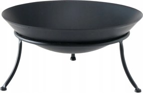 Lakkozott Vas Kerti Tűzhely Fekete 23 X 47 CM Kertbe