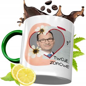 Máté Morawiecki Zöld Bögre Ajándék, fényképes nyomattal