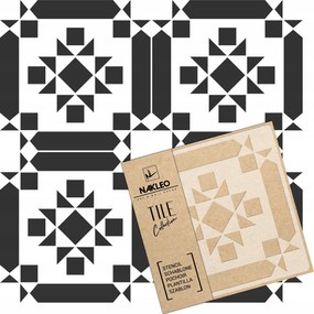 Festősablon Csempe Csempék Többször felhasználható 15x15cm Azték Frontera minta