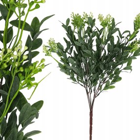 Zöld dekoratív ág, mint egy élő sűrű csokor Műlevelek 45cm