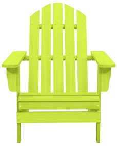 vidaXL zöld tömör fenyőfa kerti Adirondack szék
