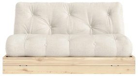 Bézs len kinyitható kanapé 145 cm Flip – Karup Design