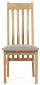 Natúr Tömörfa Étkezőszék, Bézs Üléssel. C-2100 CRM2