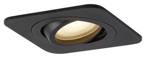 6 darabos, lekerekĂtett, sĂŒllyesztett spotlĂĄmpa szett fekete GU10 50mm forgathatĂł Ă©s dönthetĆ IP44 - Alberto