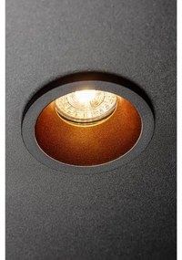 Lámpa Mennyezeti lámpatest ELVA, IP54, Ø85x45mm,kör, fekete/réz