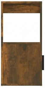 füstös tölgy színű szerelt fa tálalószekrény 80x30x60 cm