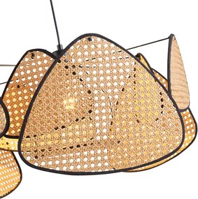 Eurolamp Arte Illumina Kai egyes függesztett mennyezeti lámpa, E27 MAX 15W Φ575X1350 mm - Barna és fekete