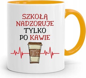 Az Igazgató Számára Sárga Bögre Csak Kávé Után, fényképes nyomtatással