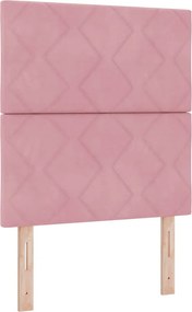 vidaXL LED ágytámla Rózsaszín 80 cm Műbőr