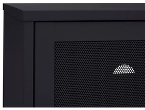 Fekete fém TV-állvány 160x55x45 cm Veep – Unique Furniture