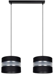 Csillár zsinóron CORAL 2xE27/60W/230V fekete